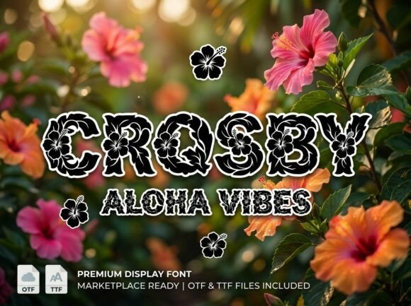 Crosby: The Botanical Display Font for Tropical Branding