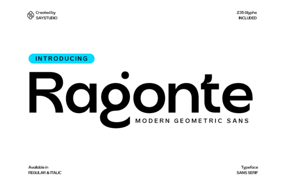 Ragonte: Your Go-To Typeface for a Sharp, Modern Edge