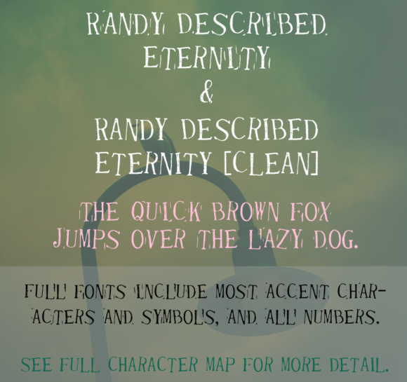 Randy Described Eternity: A Font With Dollar Store Soul