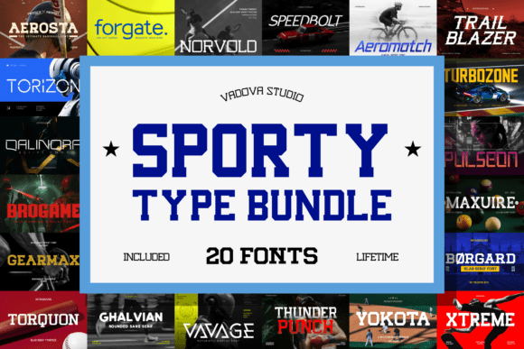 The Sporty Type Bundle: Capturing Energy and Action in Typography