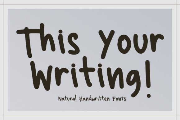 This Your Writing: A Font That Feels Like a Conversation